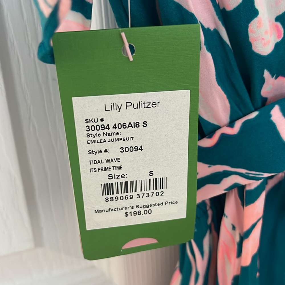 summer or vacation patterned jumpsuit - Lilly Pulitzer Emilea Jumpsuit NWT - Picture 6 of 9